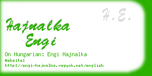 hajnalka engi business card